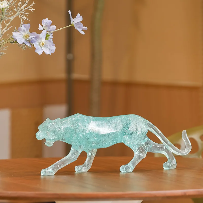 Nordic смолы с геометрическим рисунком Леопард украшения ремесла Творческий дом