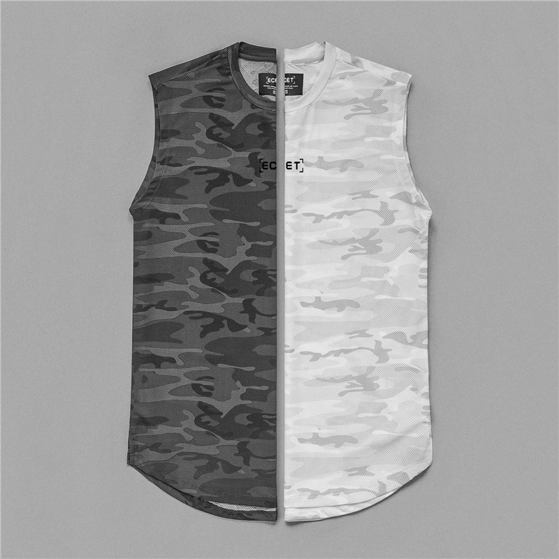

Camouflage fashion cotton sleeveless shirts tank top men Fitness shirt mens singlet Bodybuilding workout gyms vest fitness men