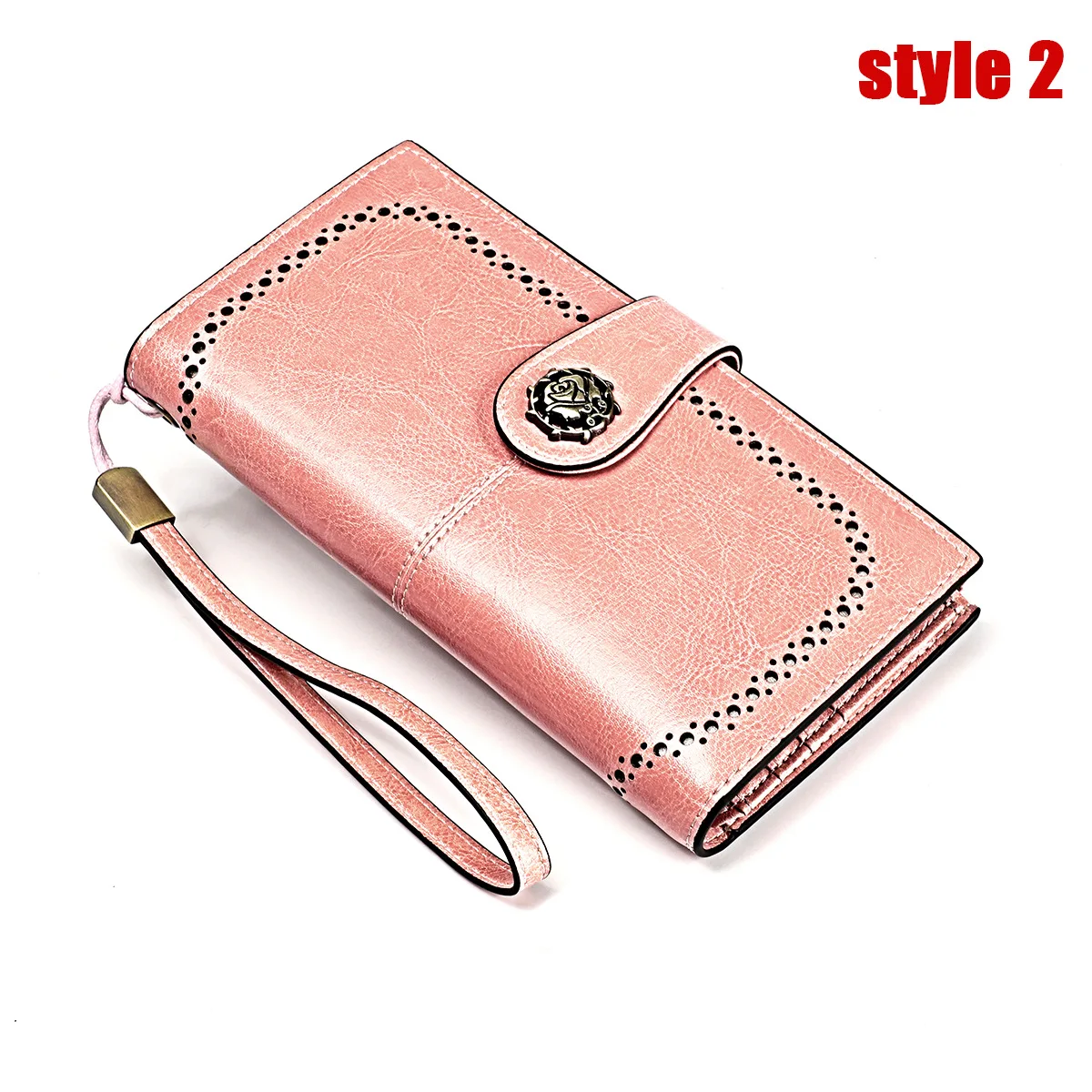 Pink Style 2 Модные RFID Бумажник Для женщин для телефона из натуральной кожи кошелек женский длинный женские бумажники с застежкой-молнией держатель для карт клатч кошельки портмоне сумки - Цвет: Pink Style 2