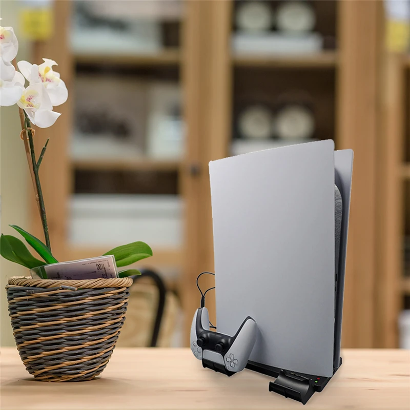 

Vertical Stand Double Seats Game Handle Mainframe Charger for PS5 Series