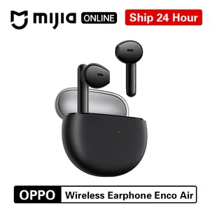 oppo enco air wireless earphone bluetooth 5 2 tws aac sbc earbuds in ear headset waterproof ipx4 with mic 12mm dynamic headphone free global shipping