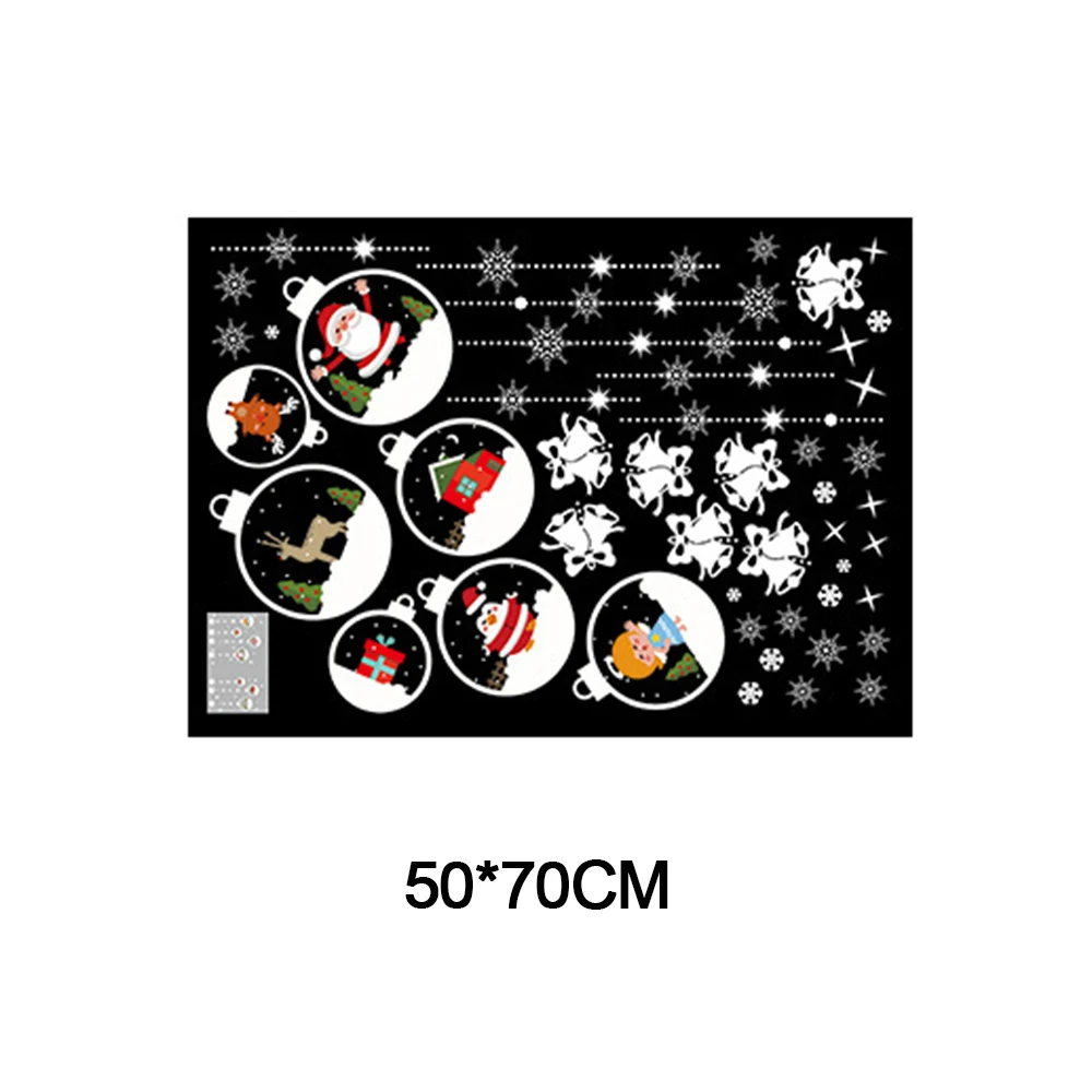 

Christmas Home Decoration Santa Claus /Snowman /Elk Glass Window Bedroom Removable Waterproof Decorative Christmas Wall Sticker