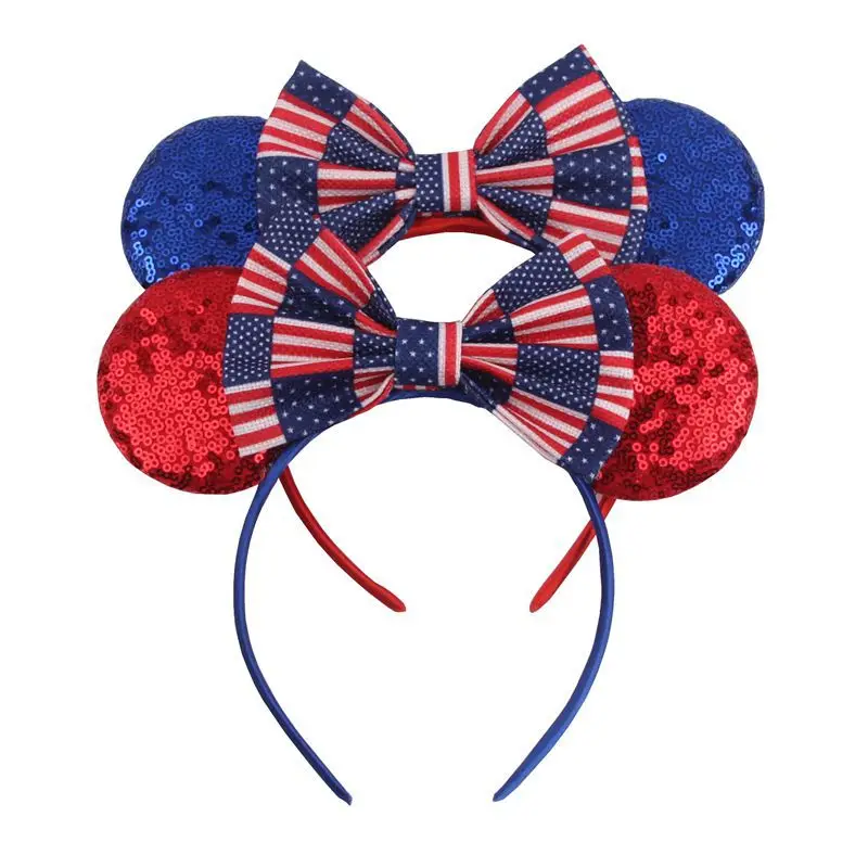 

Disney 1pcs Mickey headband American Independence Day headband European and American baby holiday headband hair accessories