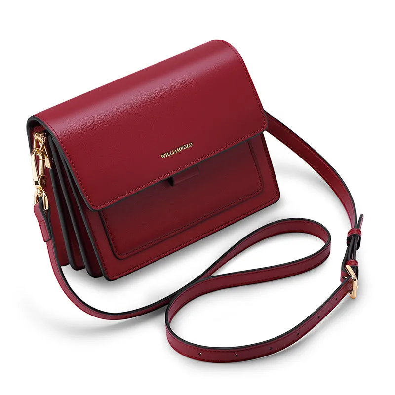 Женская сумка Кроссбоди WILLIAMPOLO из коровьей кожи чехол на плечо модель PL209126 2020| |