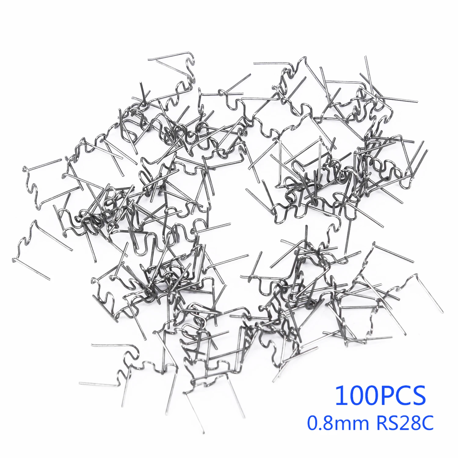 

0.8mm Staples 100pcs Flat Plastic Silver Stapler Hot Staples Practical