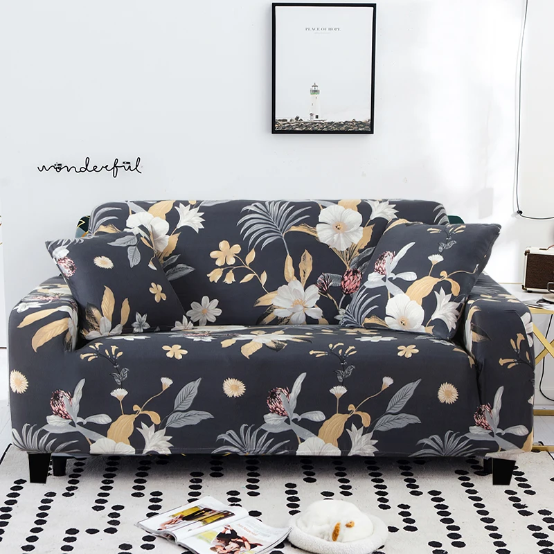 

HUAZI exclusive pattern Sofa Cover Slipcovers Elastic All-inclusive Couch Case for L Shape Sofa Loveseat Chair L-Style Sofa Case