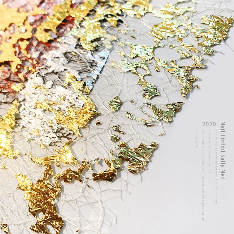 1 шт. алюминиевая сетчатая наклейка Золотая Серебряная шелковая Фольга украшения