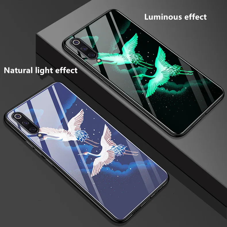 Lu mi nous чехол из закаленного стекла для Xiaomi mi 9 мягкая силиконовая рамка задняя крышка для Xiaomi mi 9 mi 9 SE 9T pro mi 8 lite чехол для телефона s
