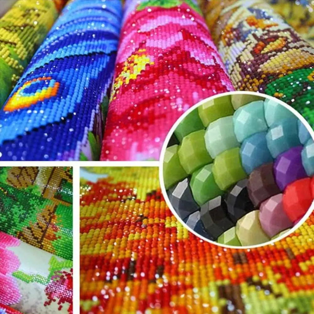 7 розовый diy алмазная живопись коз для укладки домашнего зала способ номер