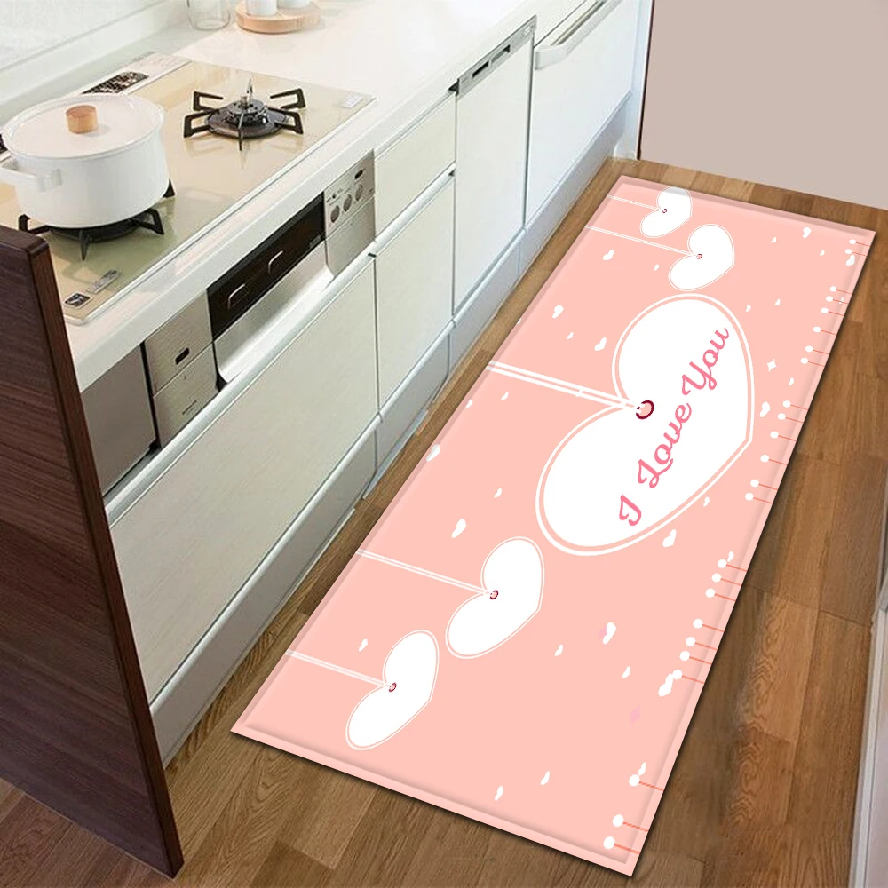 

Коврик для кухни на День святого Валентина, нескользящий напольный Придверный коврик для дома, прихожей, ванной, спальни, декоративный кове...