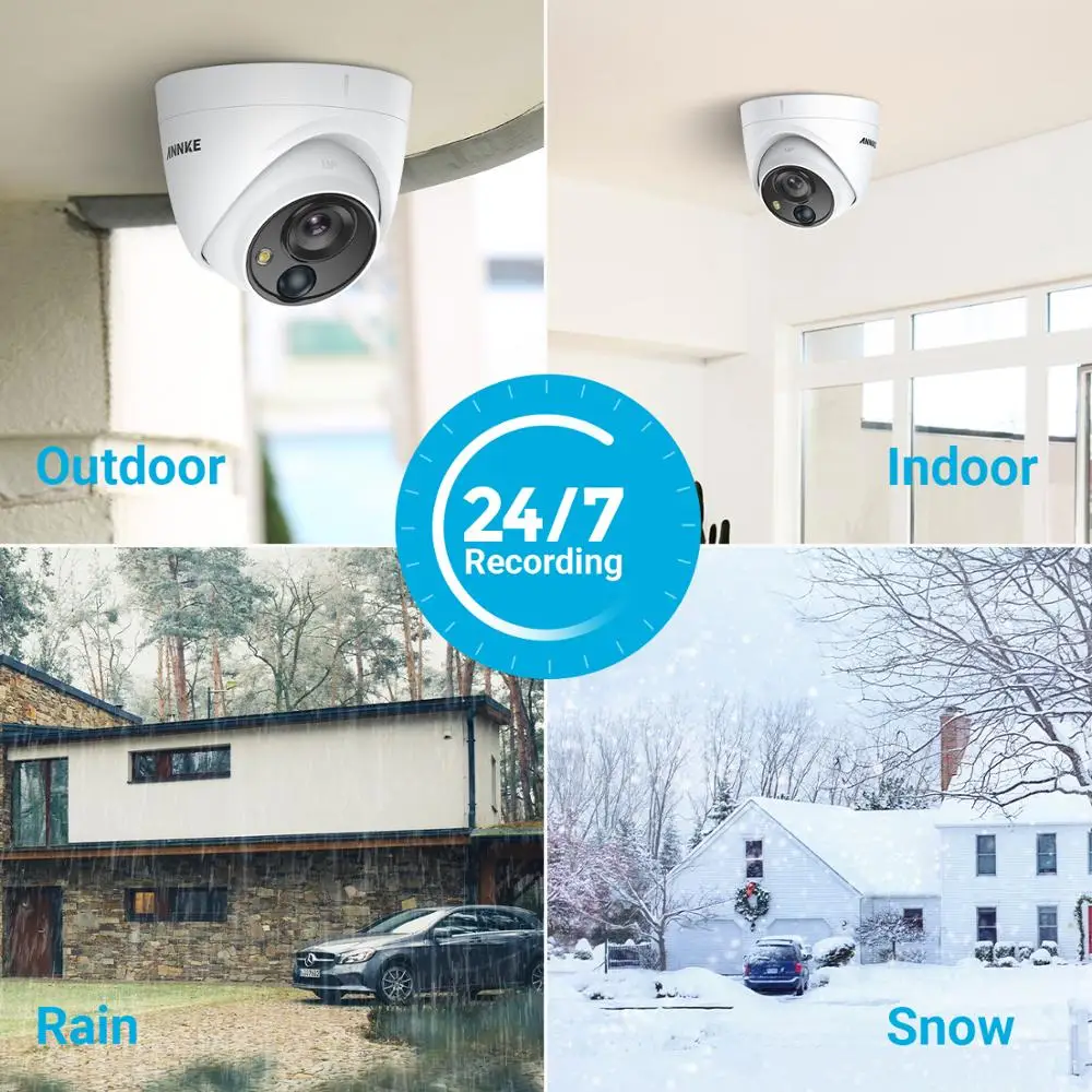 

ANNKE 16CH 5MP Lite HD Security System 5IN1 H.265+ DVR With 8PCS 5MP Dome Outdoor Waterproof PIR Camera Surveillance CCTV Kit