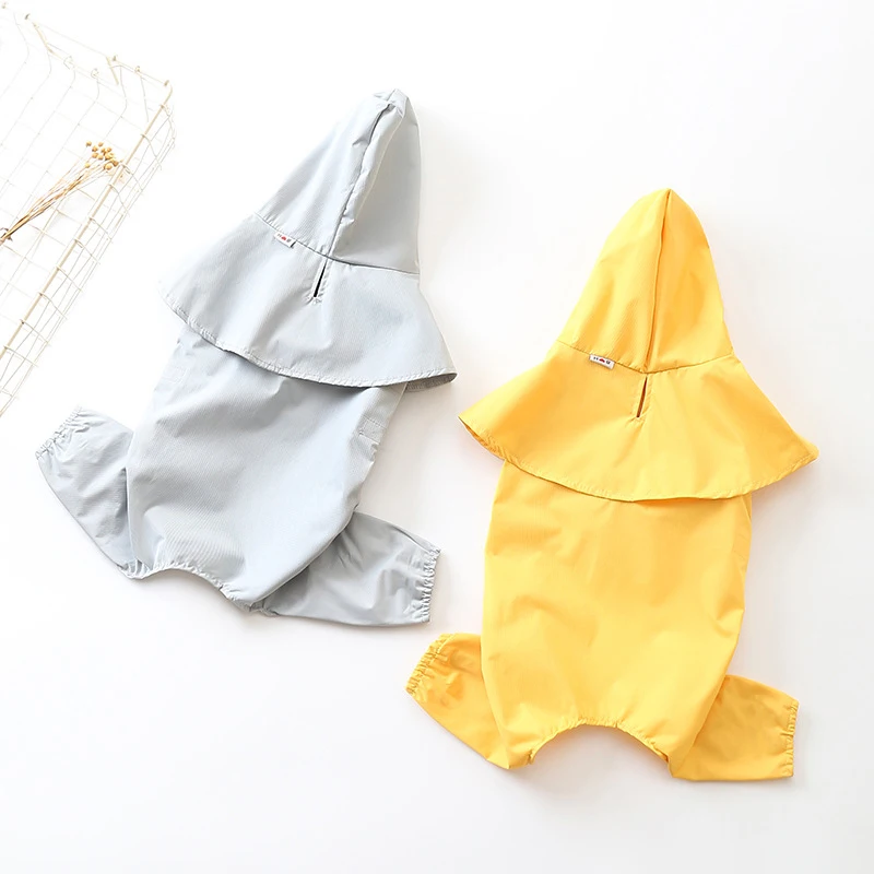 Уличный дождевик для собак одежда водонепроницаемые комбинезоны плащ