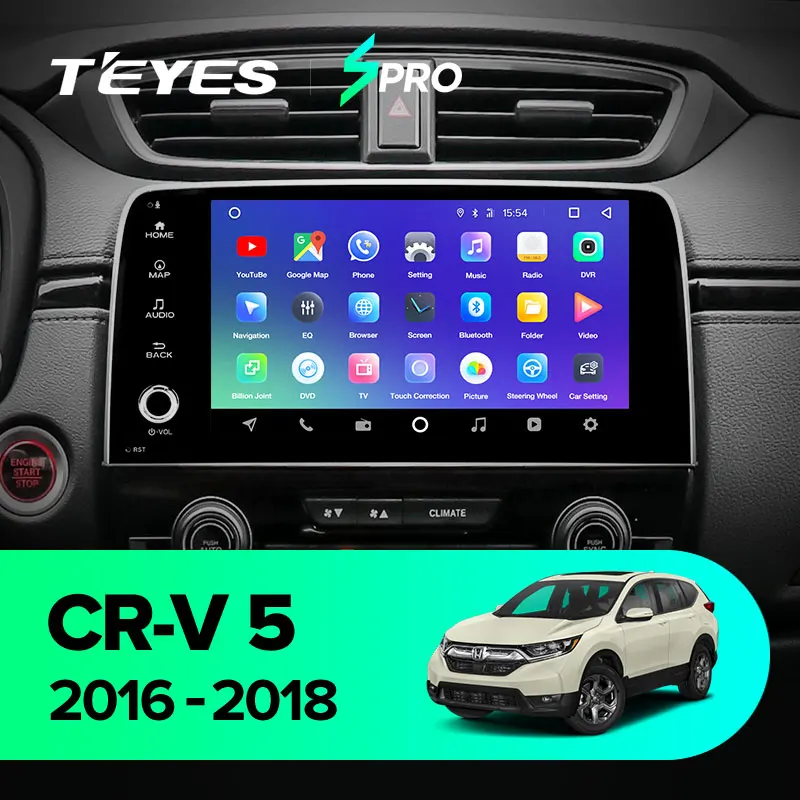 TEYES SPRO Штатная магнитола для Хонда ЦРВ ЦР-В 5 Honda CRV CR-V RT RW 2016 2017 2018 Android 8.1 до 8-ЯДЕР 4 +