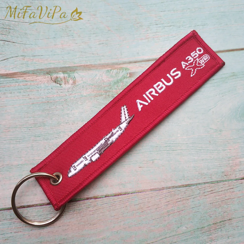 MiFaViPa Boeing 787 747 Gold Keychain Fashion Trinket Strap Embroidery Aviation AIRBUS A350 Key Chain for Men Gift Luggage Tag | Украшения