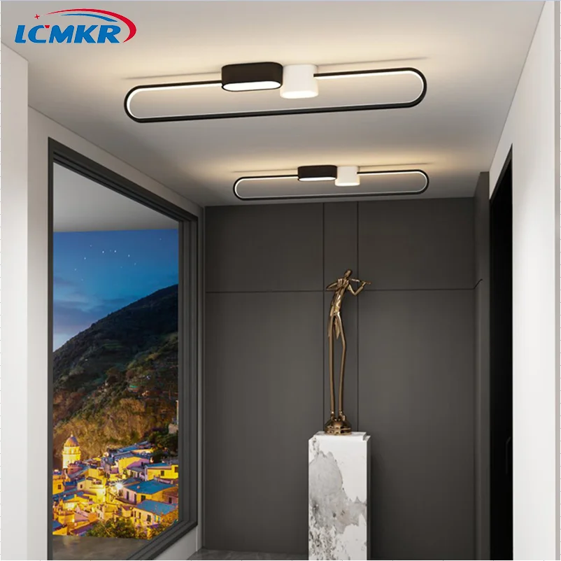 

LED Office Ceiling Lamp Rectangular Modern Minimalist Meeting Living Room Lights Aisle Corridor Supermarket Chandeliers Lighting