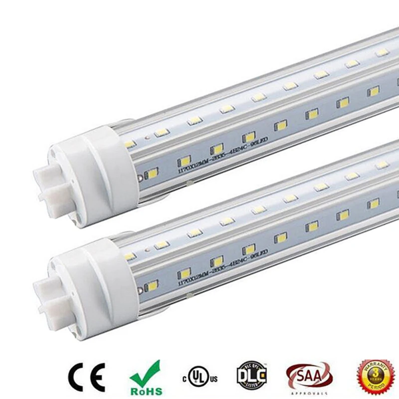 8 футов T8 светодиодный светильник для труб v образная форма двойное свечение с