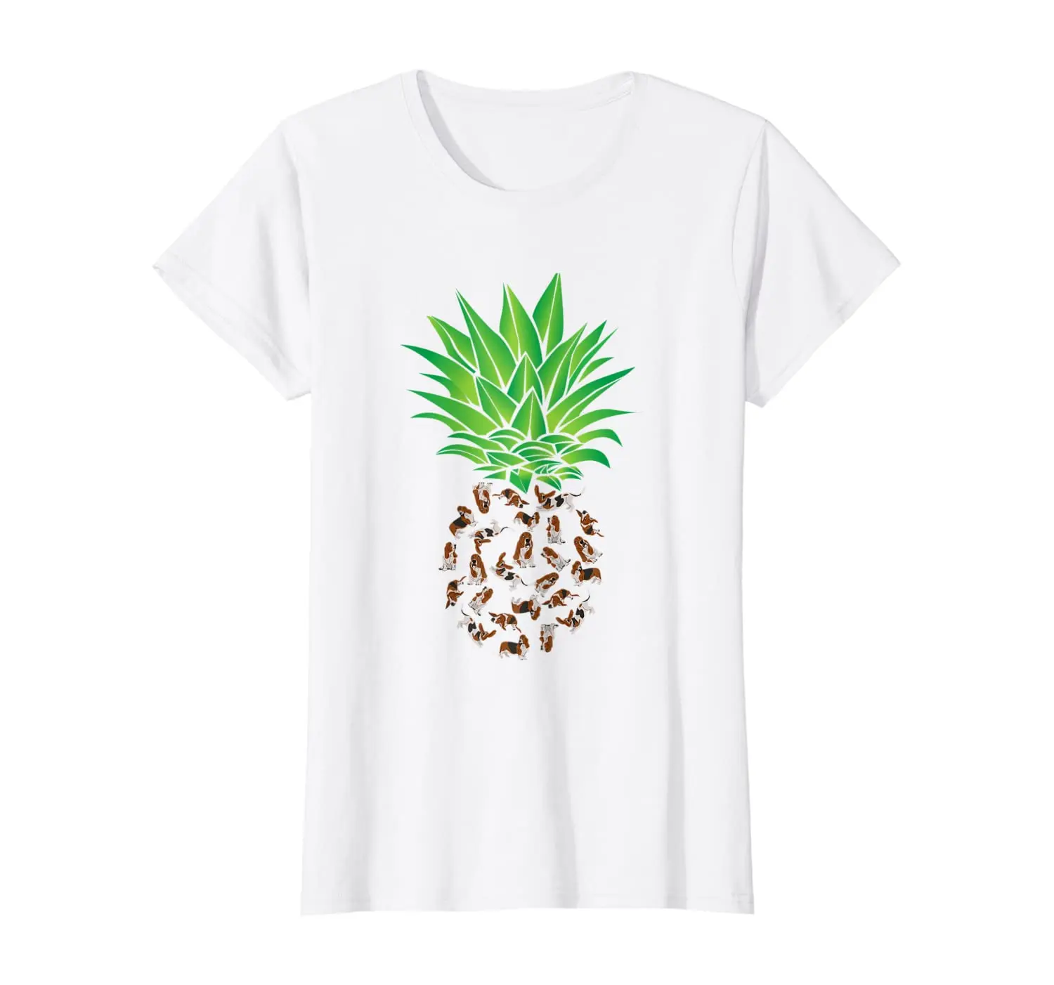 

New Arrivals Summer Cool Women Tee Breathable All Cotton Short Sleeve T Shirt Dog Pineapple T-Shirt