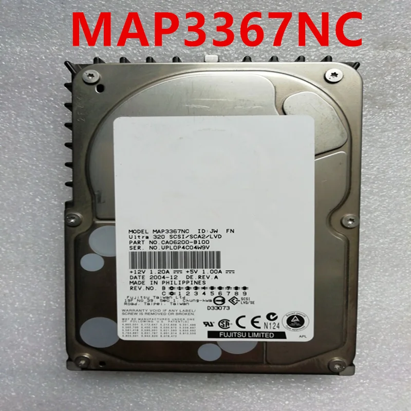 

95% New Original HDD For Fujitsu 36GB 3.5" 16MB SCSI 10000RPM For Server Hard Drive For MAP3367NC