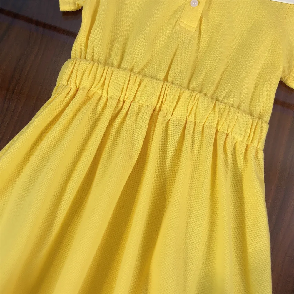 

Brand Designer Children's Clothing Kids Girls Dress Summer 2021 New Casual Fashion Party Ball Gown Cotton Baby For Clothes 3-14Y