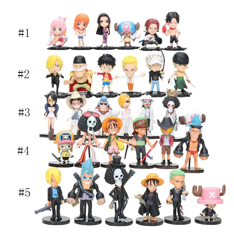 6 шт./компл. цельные аниме Луффи фигурки Зоро Санджи Ло Эдвард Ньюгейт донкихот