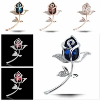 high quality flower shape multiple styles crystal gems stone metal vogue brooch jewelry 1pcs wj598