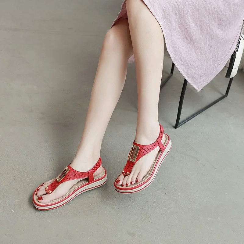 

Women Sandals 2021 Summer Outdoor Beach Flip-flop Sandals Solid Fashion Gladiator Sandals Women Flats Casual Ladies Shoes