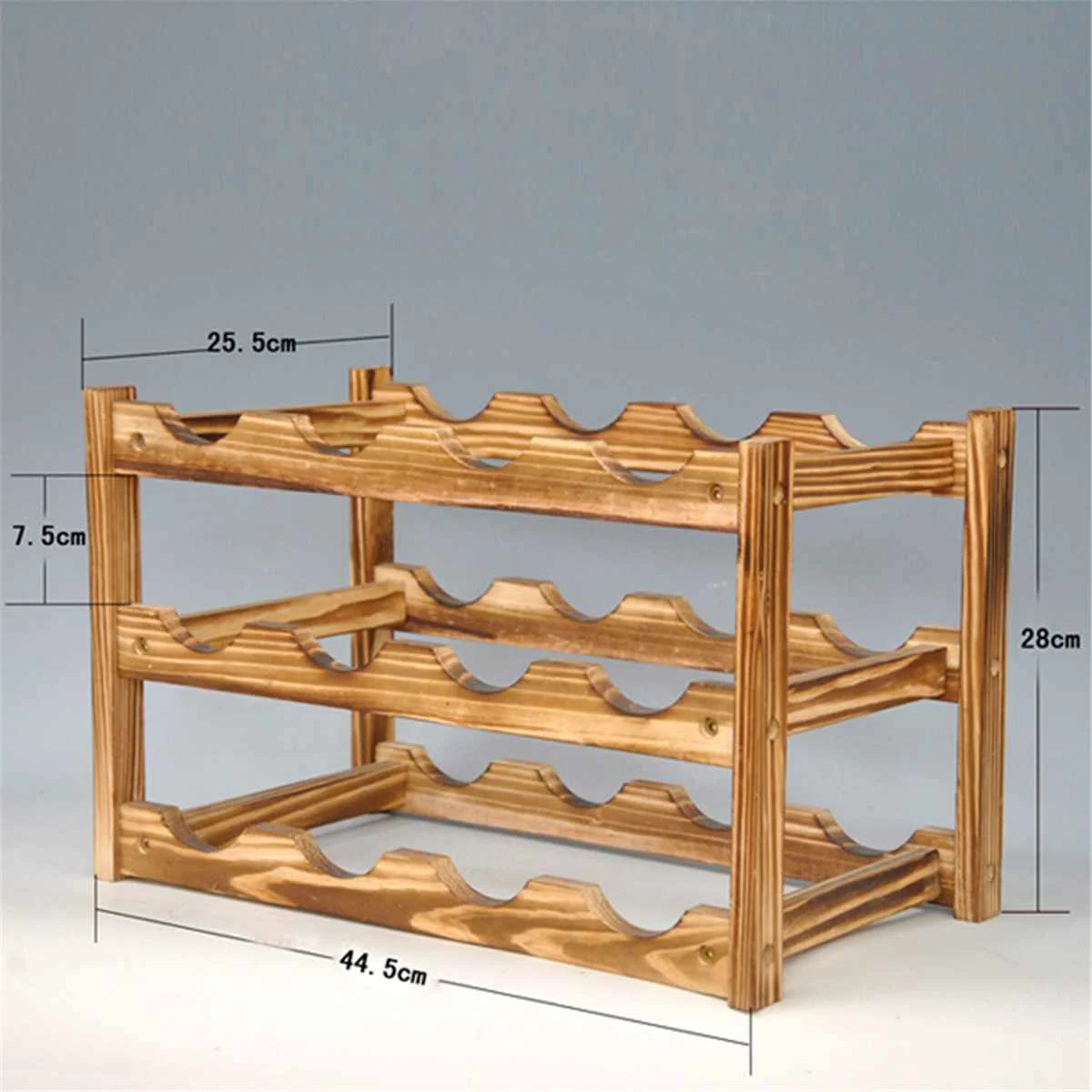 

3 Layers Quality Wooden Wine Bottle Holders Practical Collapsible Living Room Decorative Cabinet Red Wine Display Storage Rack