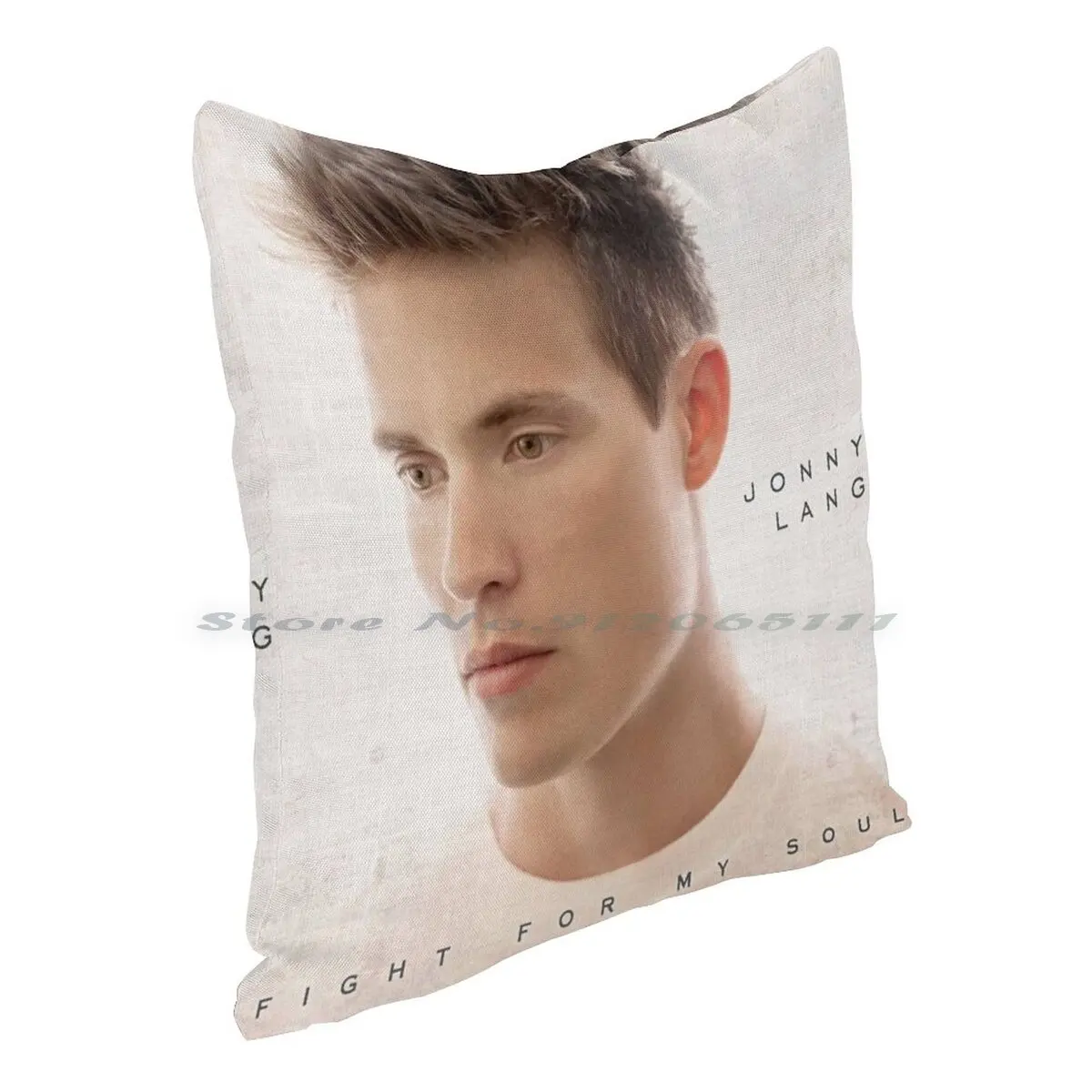 Наволочка с принтом Jonny Lang Fight For My Soul из хлопка и льна.