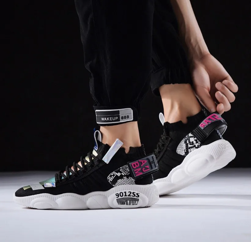2019 Hot Selling Brand New High Quality Men's Breathable Casual Shoes Fashionable flying Weave Sneaker flat | Обувь