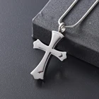 Крестовая Кремация ожерелье для праха похоронная мини-урна из нержавеющей стали кулон ювелирные изделия ожерелье для сувенира для женщин и мужчин