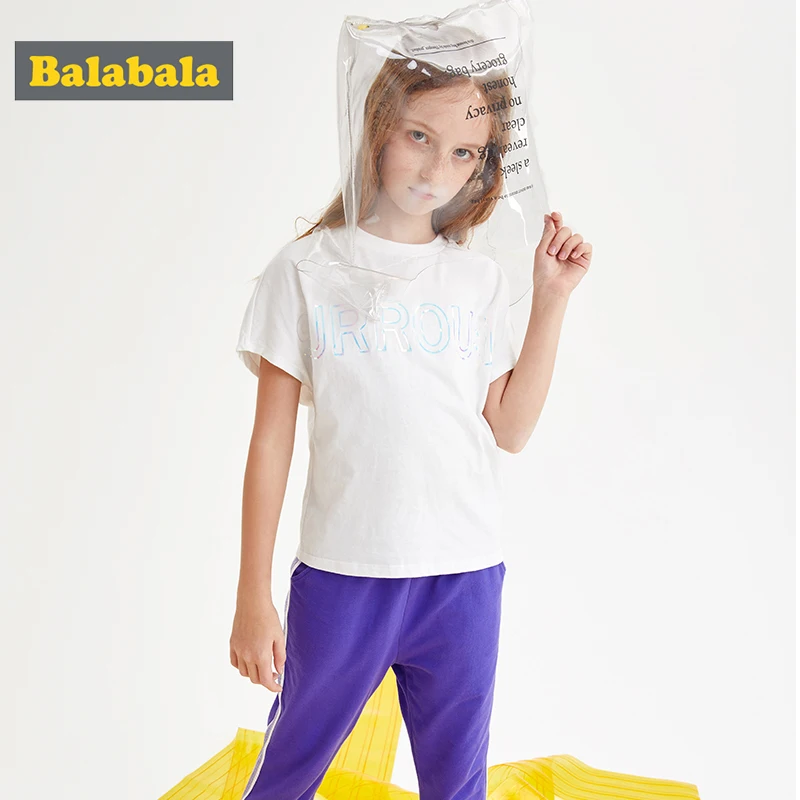 Balabala/комплект для девочек Коллекция 2020 года Новая летняя детская одежда Детский