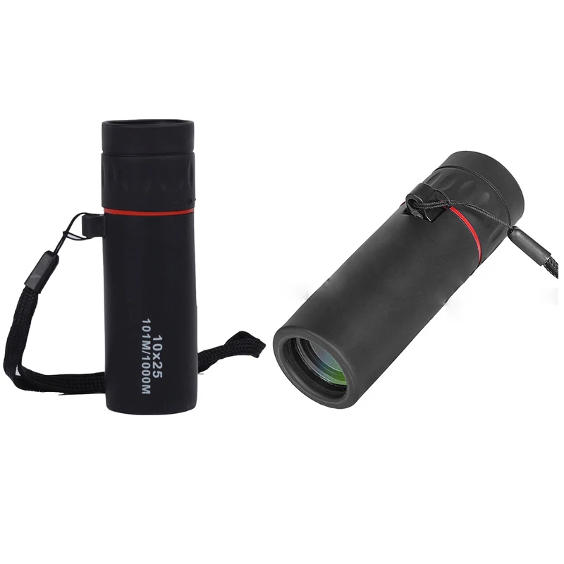 Монокуляр 10х25 HD профессиональный телескоп с зеленым пленочным карманом для