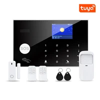 2.4 Inch TFT Monitor 4G+WIFI Home Security Alarm System APP Remote Control by Tuya Burglar GSM Alarm Sensor