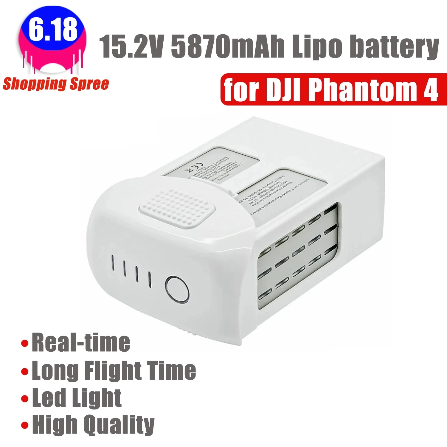 

Новый 5870mAh высокоемкий Интеллектуальный Полетный Аккумулятор для DJI Phantom 4 Pro Advanced