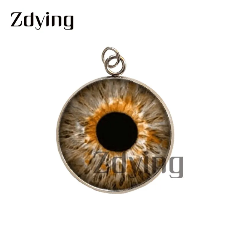 Модные круглые подвески zmo из нержавеющей стали с глазами дракона стеклянный
