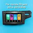 Автомобильный мультимедийный проигрыватель для Honda Fit Jazz 2014, 2015, 2016, 2017, 2018 RHD, 2 din, 8 дюймов, Android, Wi-Fi, GPS-навигация, Авторадио