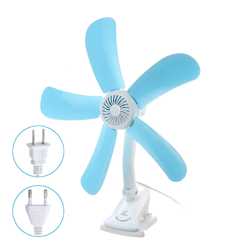

220V 3-in-1 Multifunction Electric Fan 8W 5 Leaves Mute Wall Hanging Clip Fans Foldable Holder Air Fan US/EU Plug