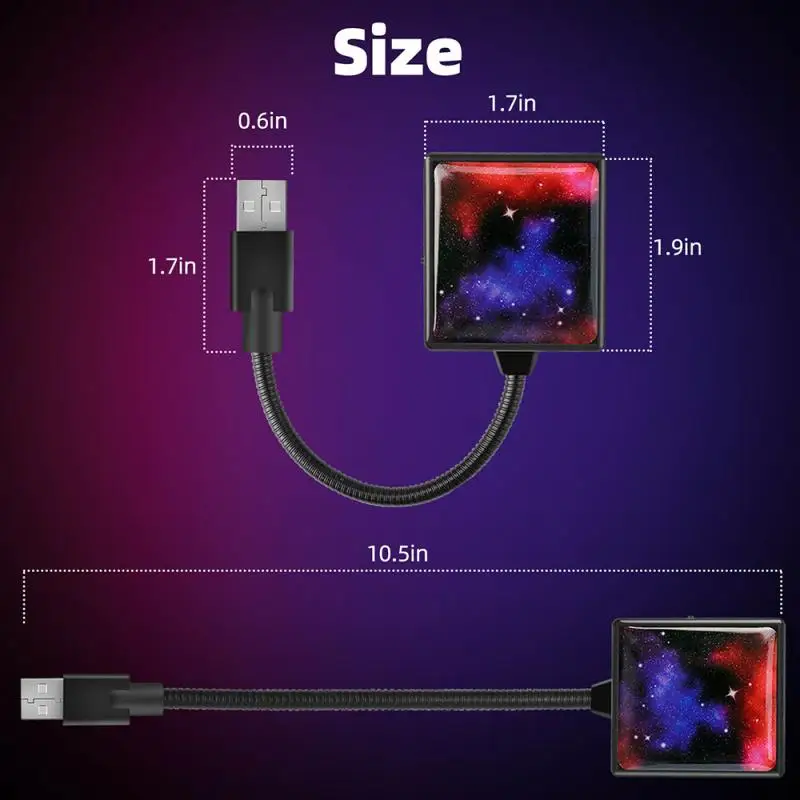 

1x Car LED USB Lamps Interior Roof Star Night Light Atmosphere Starry Sky Projector Auto Accessories Necessary for Courtship