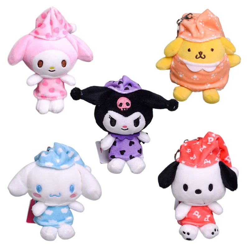 

9 см милый аниме Моя Мелодия коричная собака пурин курица искусственная подвеска Милая мультяшная мягкая плюшевая игрушка кукла брелок