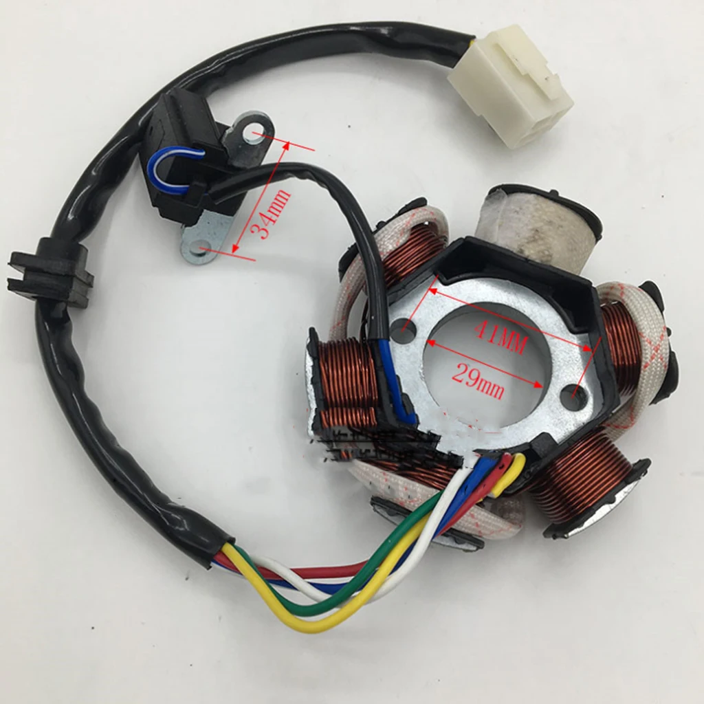 

Perfect 6 Pole Magneto Ignition Coil Stator for 4 Stroke 110cc Bikes Dirt Bike
