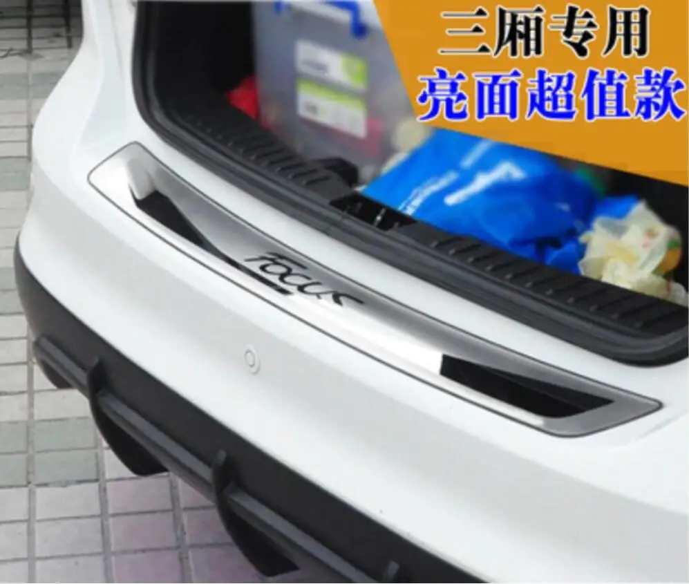 Автомобильный Стайлинг подходит для Ford Focus 3 MK3 2012- нержавеющая сталь задняя Задняя Крышка багажника Накладка Защитная педаль порога