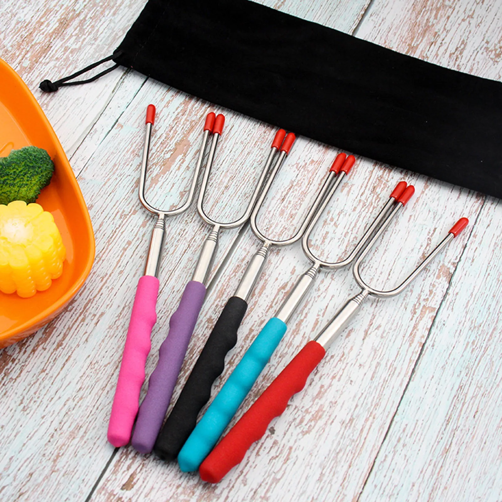 4 шт. Нержавеющая сталь мясо гриль барбекю вилка Для Фруктов Десертная Вилка