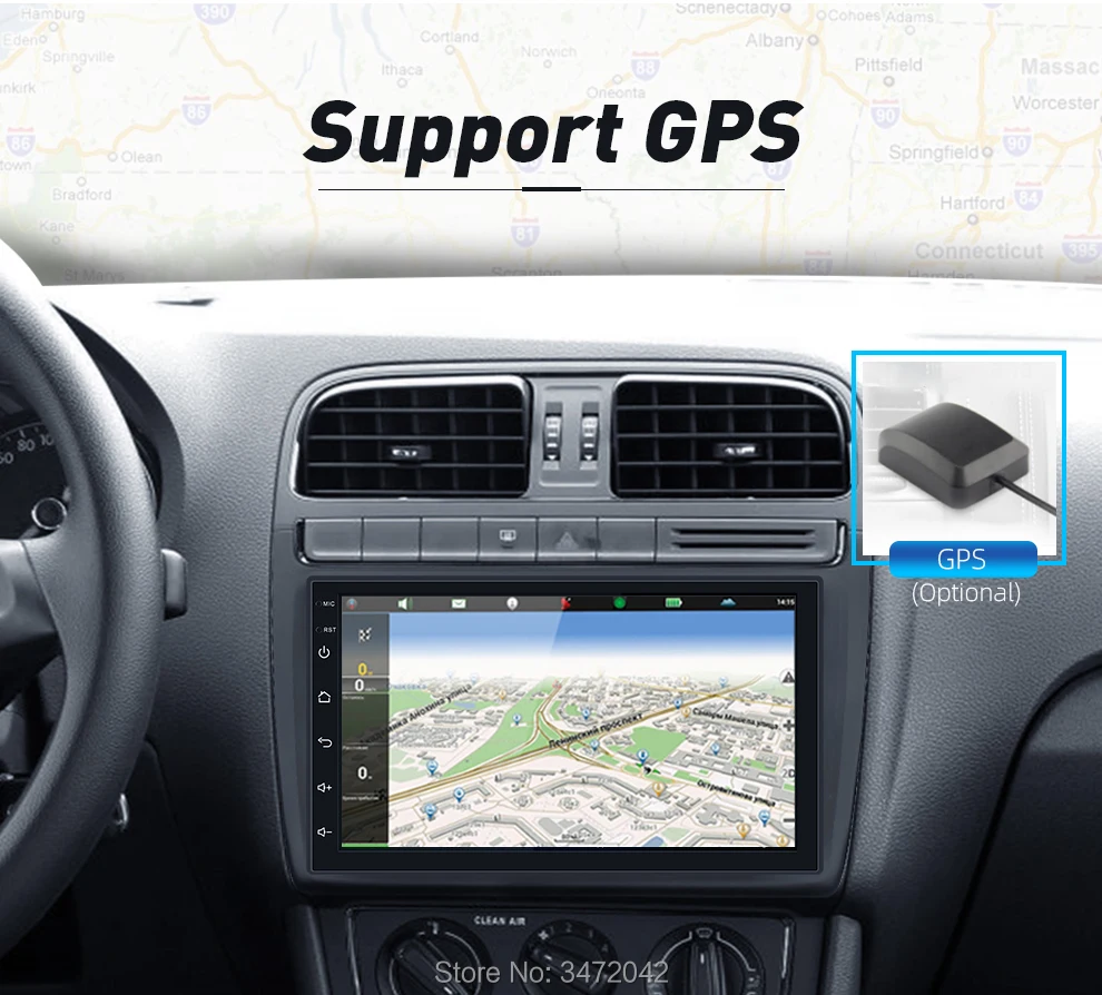 2 din автомобильный радиоприемник андроид 8,0 Универсальный Авто " gps Android 2din автомобильный MP5 плеер с GPS навигацией, Wi-Fi, Bluetooth с DSP