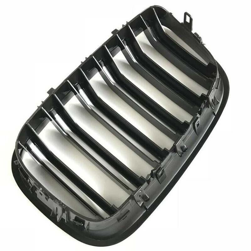 Глянцевый яркий черный Автомобильный передний бампер линия почек гриль решетки