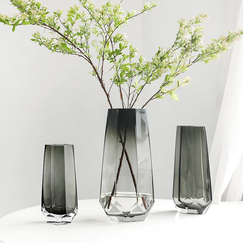 

Современный минималистский Творческий геометрического ромба домашняя декоративная стеклянная ваза Гостиная Спальня балкон настольная ва...