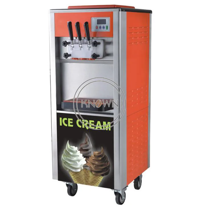 18л/ч машина для приготовления мороженого из нержавеющей стали мягкая три вкуса