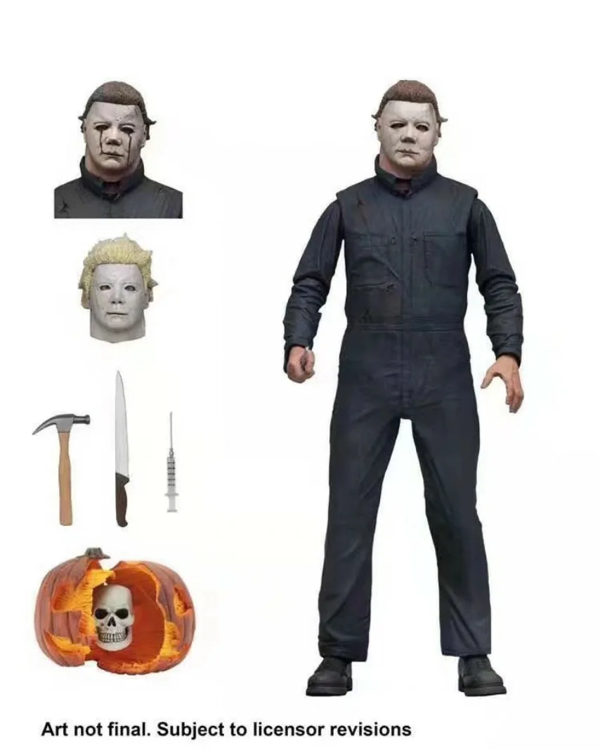 Дешево Фигурки героев NECA Halloween Ultimate 2 Майкл Майерс Лори строд, подвижные игрушки-модели, 18 см, оригинал