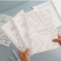 minkys new arrival kawaii bear rabbit b5 binder notebook agenda 30 sheets sprial word book gift school stationery