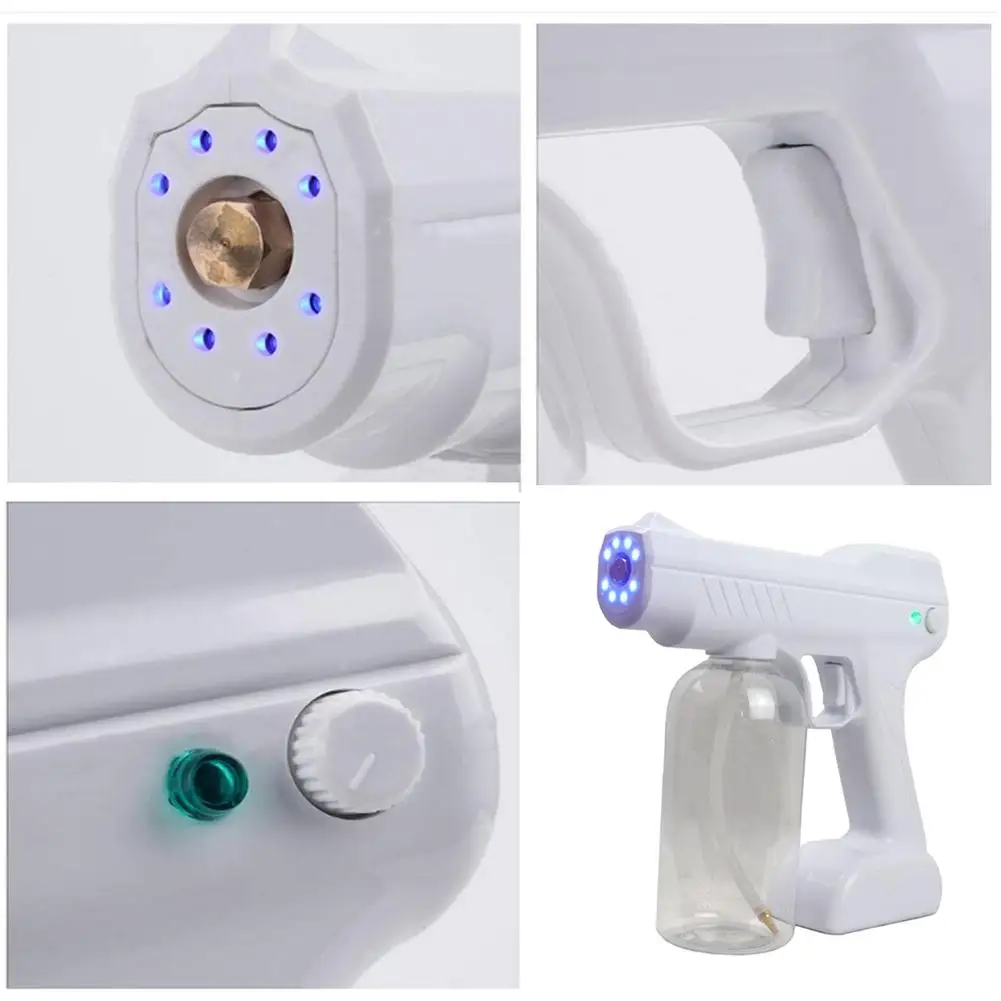 

Wireless rechargeable disinfection spray gun, sprayer, strong blue light sterilization and odor removal electric spray gun