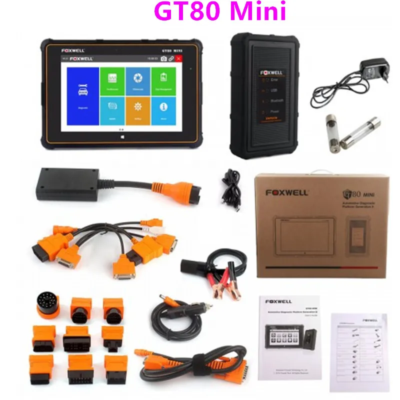 Foxwell GT80 мини OBDII Автомобильный диагностический сканер инструмент поддержка ABS SRS